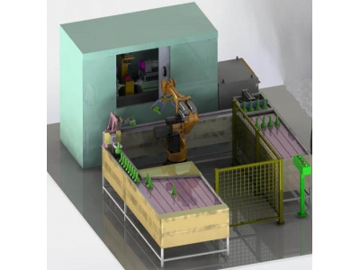 加工中心上下料機器人工作站